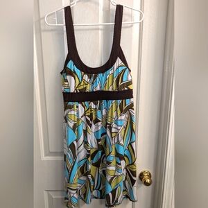 Large JFW Beach Vibe Blue Green White Dress